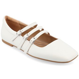 Journee Darlin Women's Tru Comfort Foam Multi Strap Square Toe Flats