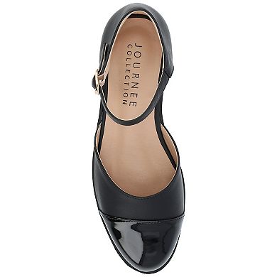 Journee Tesley Women's Tru Comfort Foam Two Tone Mary Jane Flats