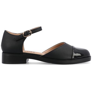 Journee Tesley Women's Tru Comfort Foam Two Tone Mary Jane Flats