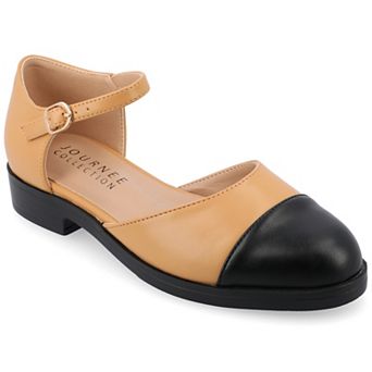 Journee Tesley Women's Two Tone Mary Jane Flats