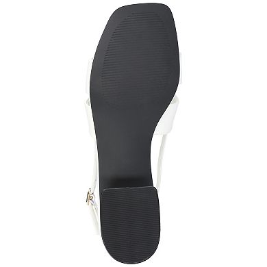 Journee Tabatha Women's Tru Comfort Foam Low Covered Block Heel Sandals