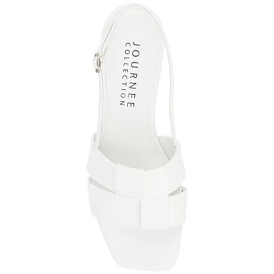 Journee Tabatha Women's Tru Comfort Foam Low Covered Block Heel Sandals
