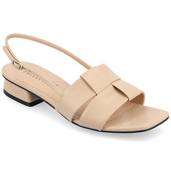 Journee Tabatha Women's Tru Comfort Foam Low Covered Block Heel Sandals