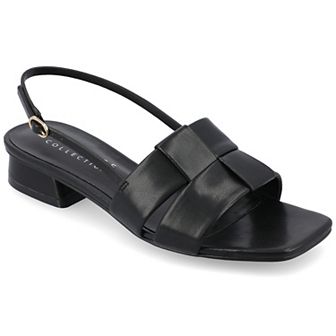 Journee Tabatha Women's Tru Comfort Foam Low Covered Block Heel Sandals