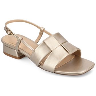 Journee Tabatha Women's Tru Comfort Foam Low Covered Block Heel Sandals