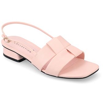Journee Tabatha Women's Tru Comfort Foam Low Covered Block Heel Sandals