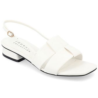 Journee Tabatha Women's Tru Comfort Foam Low Covered Block Heel Sandals