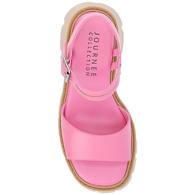 Journee Tillee Women's Tru Comfort Foam Treaded Outsole Platform Sandals