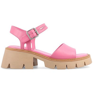 Journee Tillee Women's Tru Comfort Foam Treaded Outsole Platform Sandals