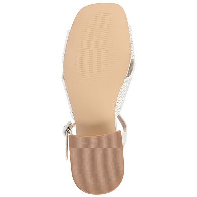 Journee Zerlina Women's Tru Comfort Foam Knit Block Heel Sandals