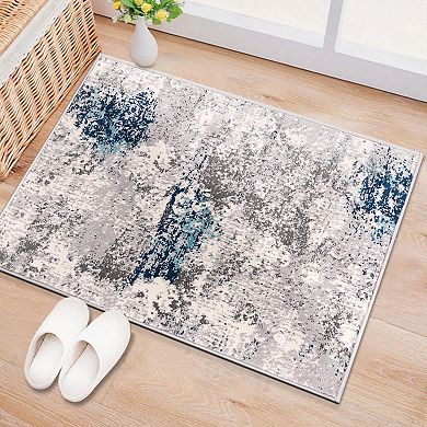 World Rug Gallery Contemporary Distressed Boxes Area Rug
