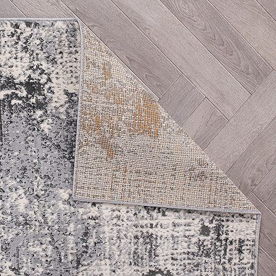World Rug Gallery Contemporary Distressed Boxes Area Rug