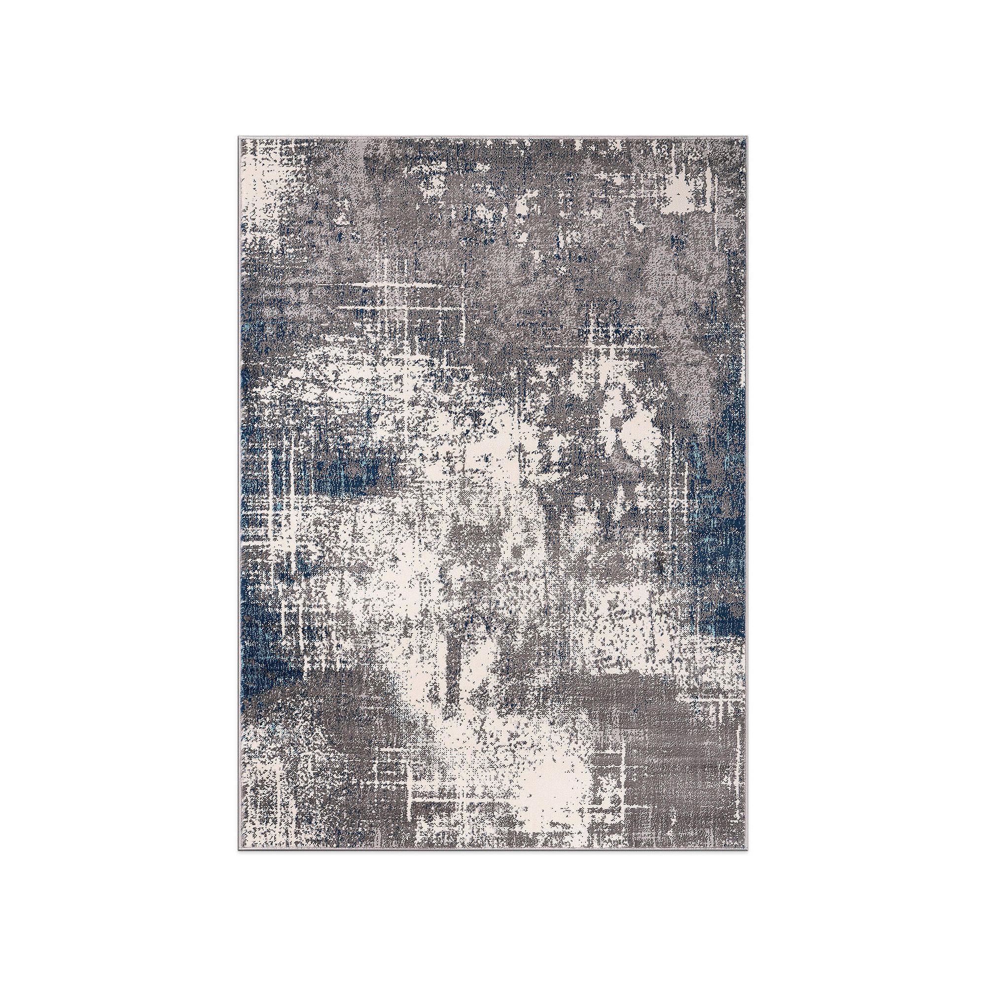 World Rug Gallery Perugia Modern Abstract Area Rug, Blue