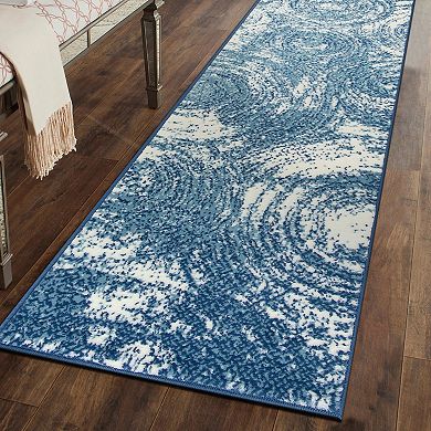 World Rug Gallery Contemporary Distressed Circles Area Rug