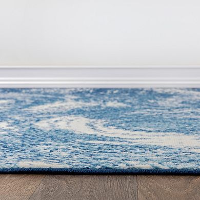 World Rug Gallery Contemporary Distressed Circles Area Rug