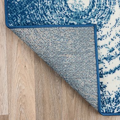 World Rug Gallery Contemporary Distressed Circles Area Rug