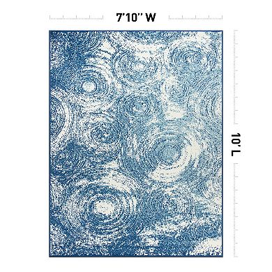World Rug Gallery Contemporary Distressed Circles Area Rug