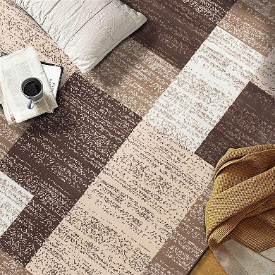 World Rug Gallery Contemporary Distressed Boxes Area Rug