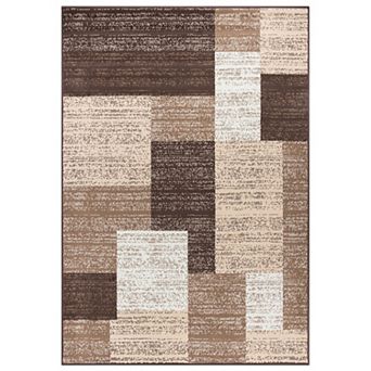 World Rug Gallery Contemporary Distressed Boxes Area Rug