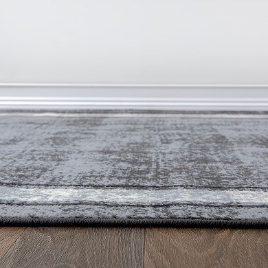 World Rug Gallery Modern Border Area Rug