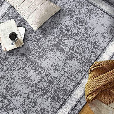 World Rug Gallery Modern Border Area Rug