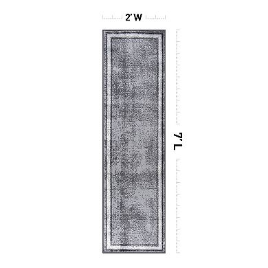 World Rug Gallery Modern Border Area Rug