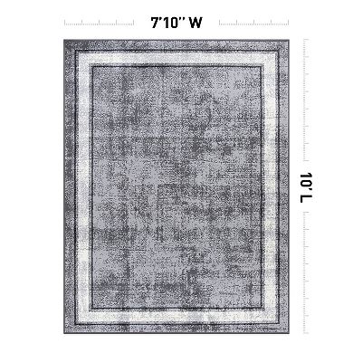 World Rug Gallery Modern Border Area Rug