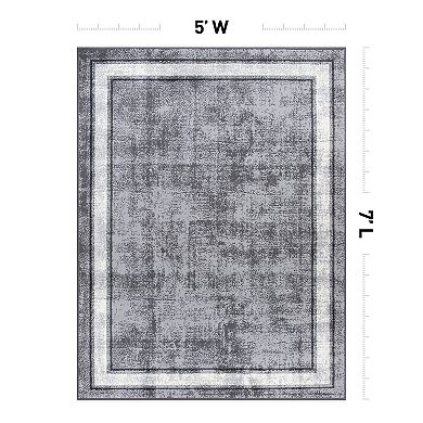 World Rug Gallery Modern Border Area Rug
