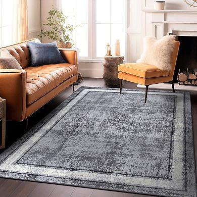 World Rug Gallery Modern Border Area Rug