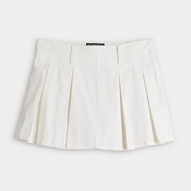Juniors' Harper & Ivy Pleated Twill Skort
