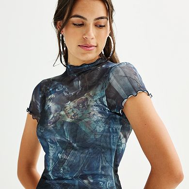 Juniors' Almost Famous Funnel Neck Midi Dress