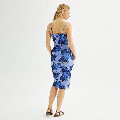 Juniors' Almost Famous Cami Faux Tie Midi Dress