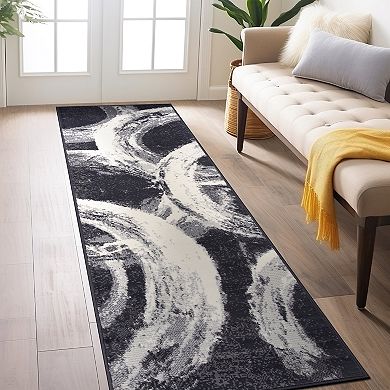 World Rug Gallery Contemporary Abstract Circles Area Rug