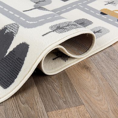 World Rug Gallery Adventureville Kids Play Road Area Rug