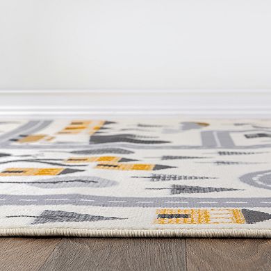 World Rug Gallery Adventureville Kids Play Road Area Rug