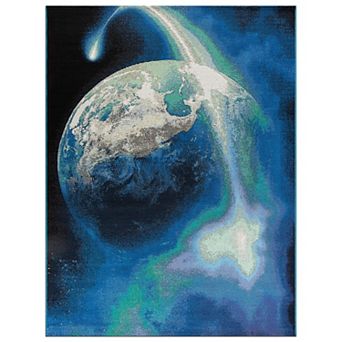 World Rug Gallery Galaxy Collection Adventure Earth Indoor/Outdoor Area Rug