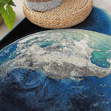 World Rug Gallery Galaxy Collection Adventure Earth Indoor/Outdoor Area Rug