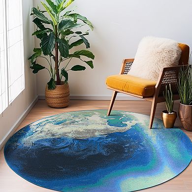 World Rug Gallery Galaxy Collection Adventure Earth Indoor/Outdoor Area Rug