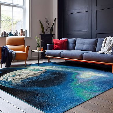 World Rug Gallery Galaxy Collection Adventure Earth Indoor/Outdoor Area Rug