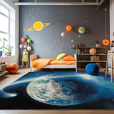 World Rug Gallery Galaxy Collection Adventure Earth Indoor/Outdoor Area Rug