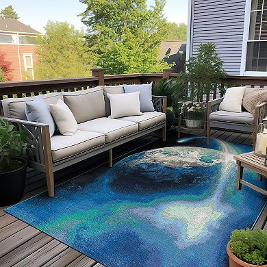 World Rug Gallery Galaxy Collection Adventure Earth Indoor/Outdoor Area Rug