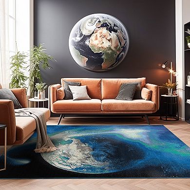 World Rug Gallery Galaxy Collection Adventure Earth Indoor/Outdoor Area Rug