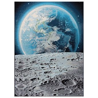 World Rug Gallery Galaxy Collection Adventure Moon Indoor/Outdoor Area Rug