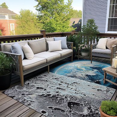 World Rug Gallery Galaxy Collection Adventure Moon Indoor/Outdoor Area Rug