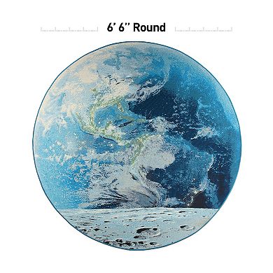World Rug Gallery Galaxy Collection Adventure Moon Indoor/Outdoor Area Rug