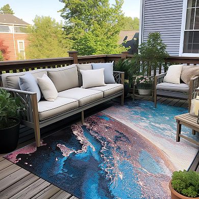 World Rug Gallery Galaxy Collection Adventure Space Indoor/Outdoor Area Rug