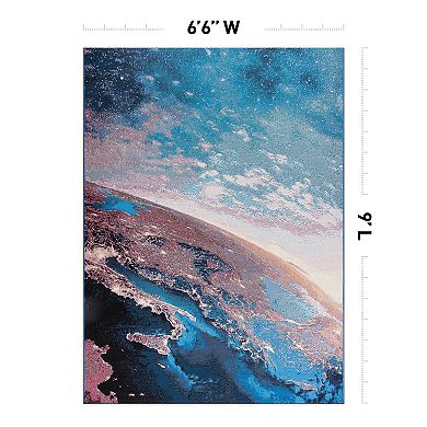 World Rug Gallery Galaxy Collection Adventure Space Indoor/Outdoor Area Rug