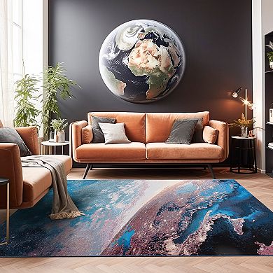 World Rug Gallery Galaxy Collection Adventure Space Indoor/Outdoor Area Rug