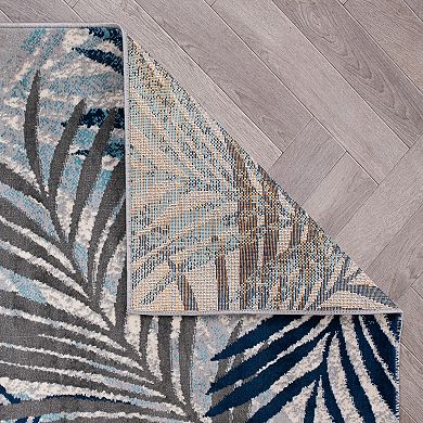 World Rug Gallery Contemporary Palm Leaf Design Area Rug
