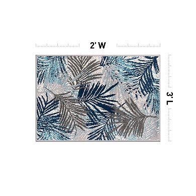 World Rug Gallery Contemporary Palm Leaf Design Area Rug